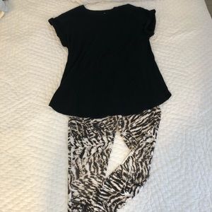 ASOS Maternity Leggings and Tee Shirt, Sz 6/8
